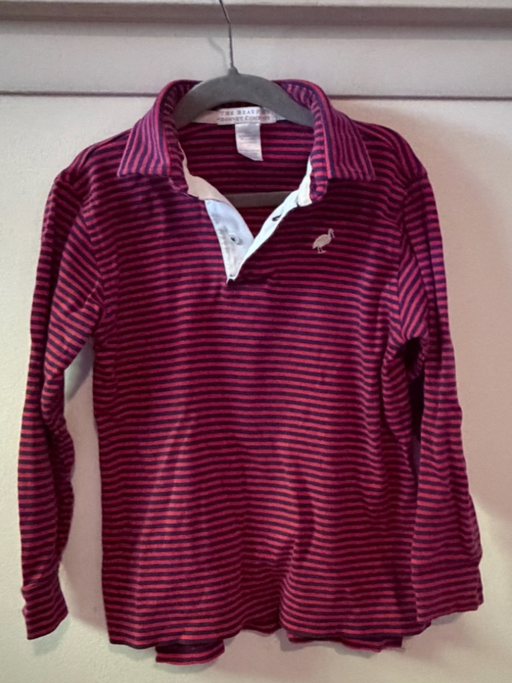 Beaufort Bonnet Company Striped Polo • Size 7 • Long Sleeve